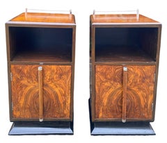 Una straordinaria coppia di Comodini Art Deco abbinati