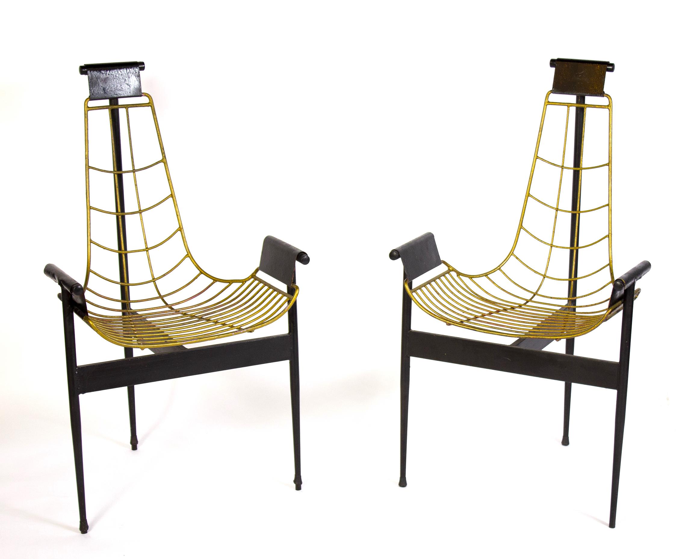 Striking Pair of Original Midcentury Katavolos T Armchairs 1955 2