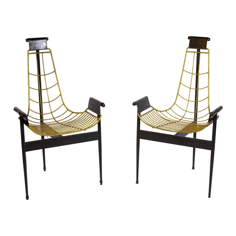 William Katavolos T armchairs, 1955, offered by Galleria Veneziani