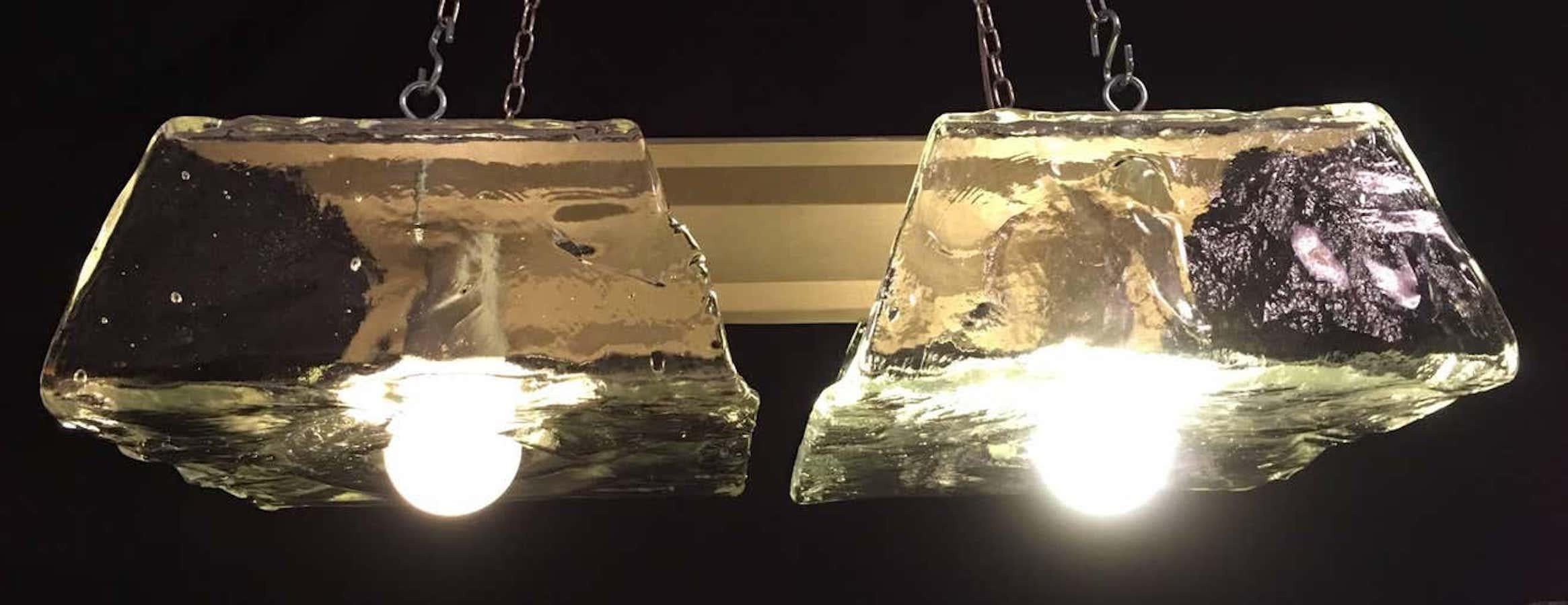 Striking Pair of Wall Lights by Aureliano Toso Murano 1970' For Sale 7