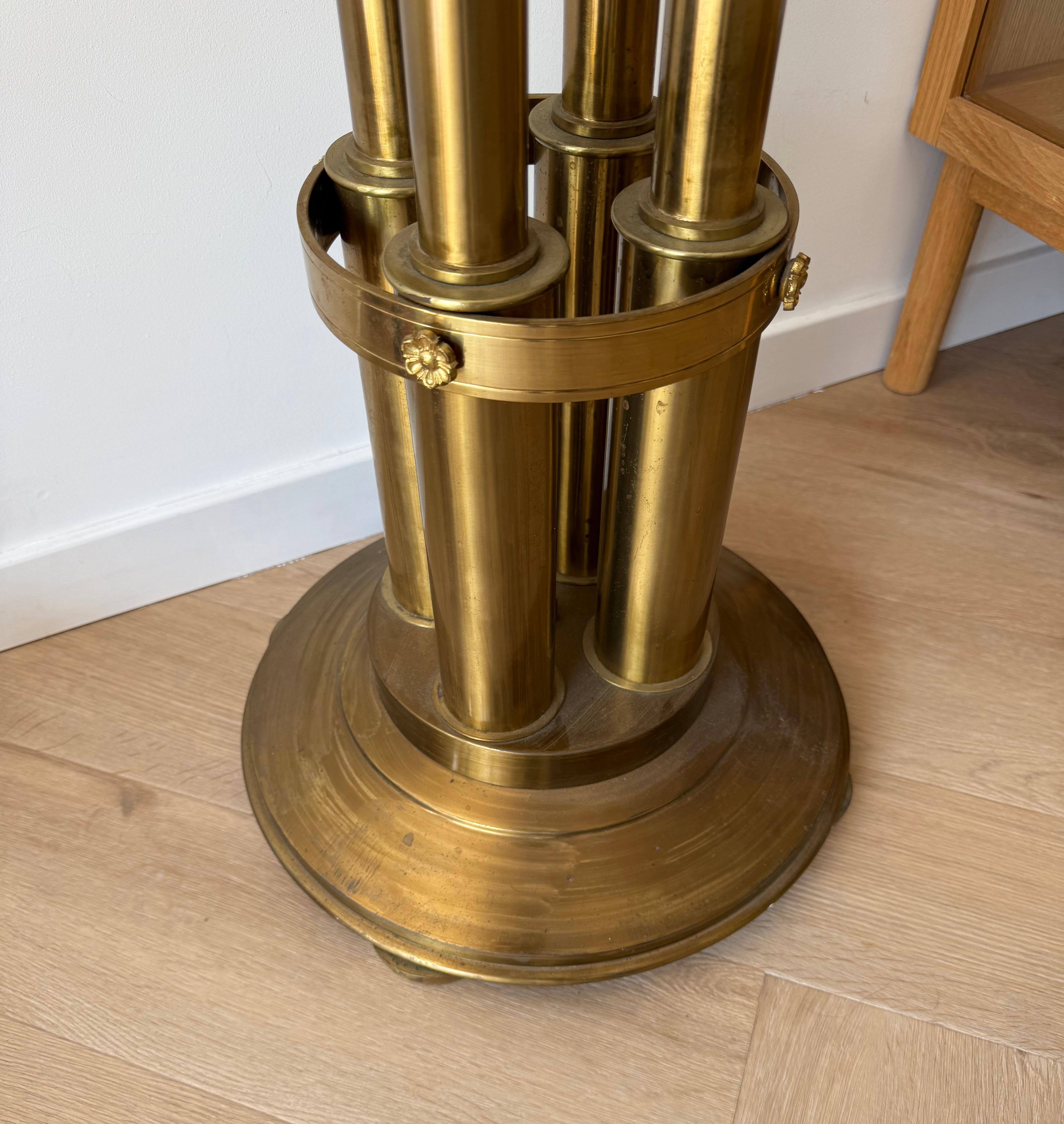 Auffallend Paar Top Qualität gemacht Messing Sockel Blume, Pflanze oder Skulptur steht im Angebot 5