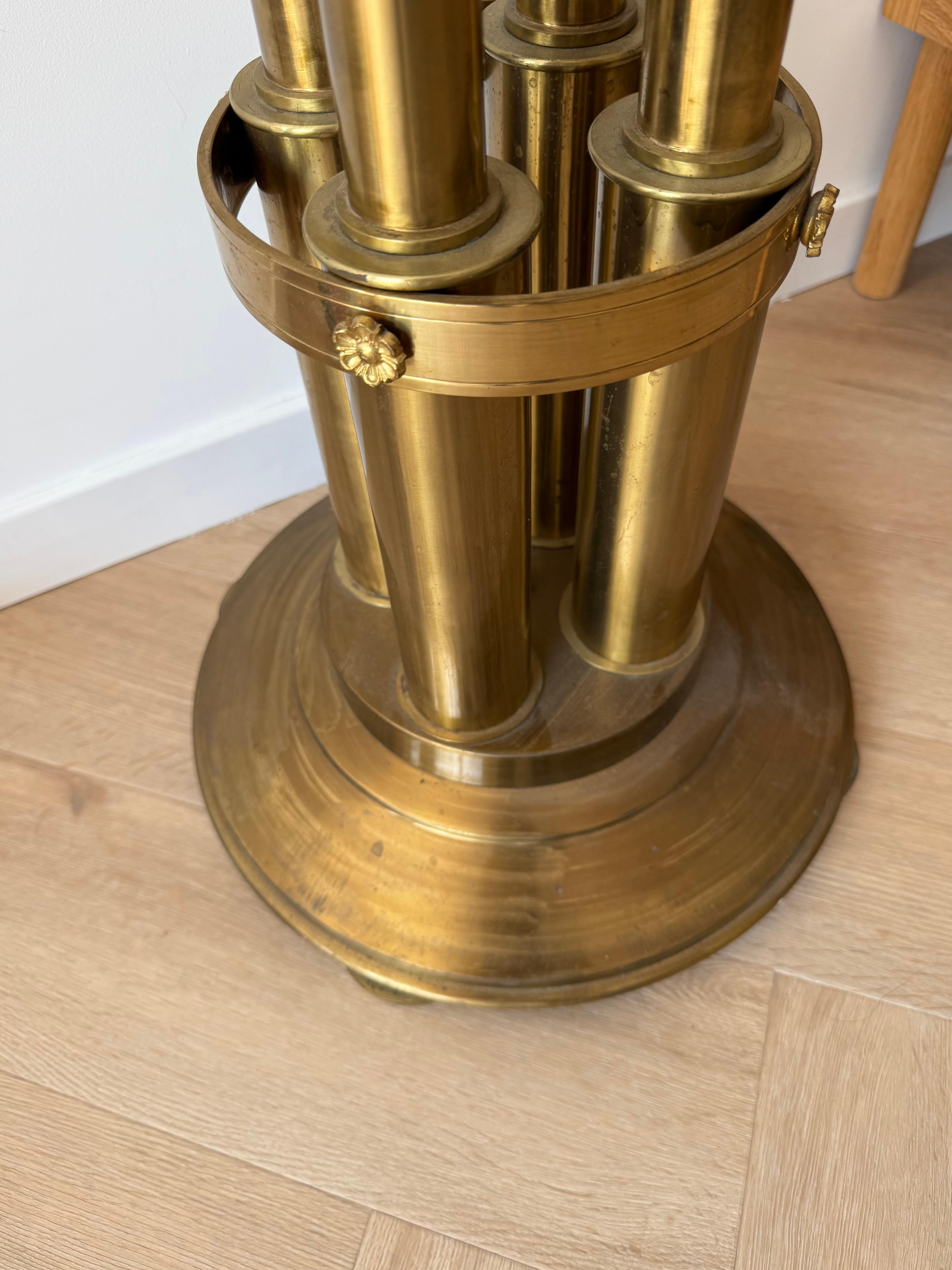 Auffallend Paar Top Qualität gemacht Messing Sockel Blume, Pflanze oder Skulptur steht im Angebot 6