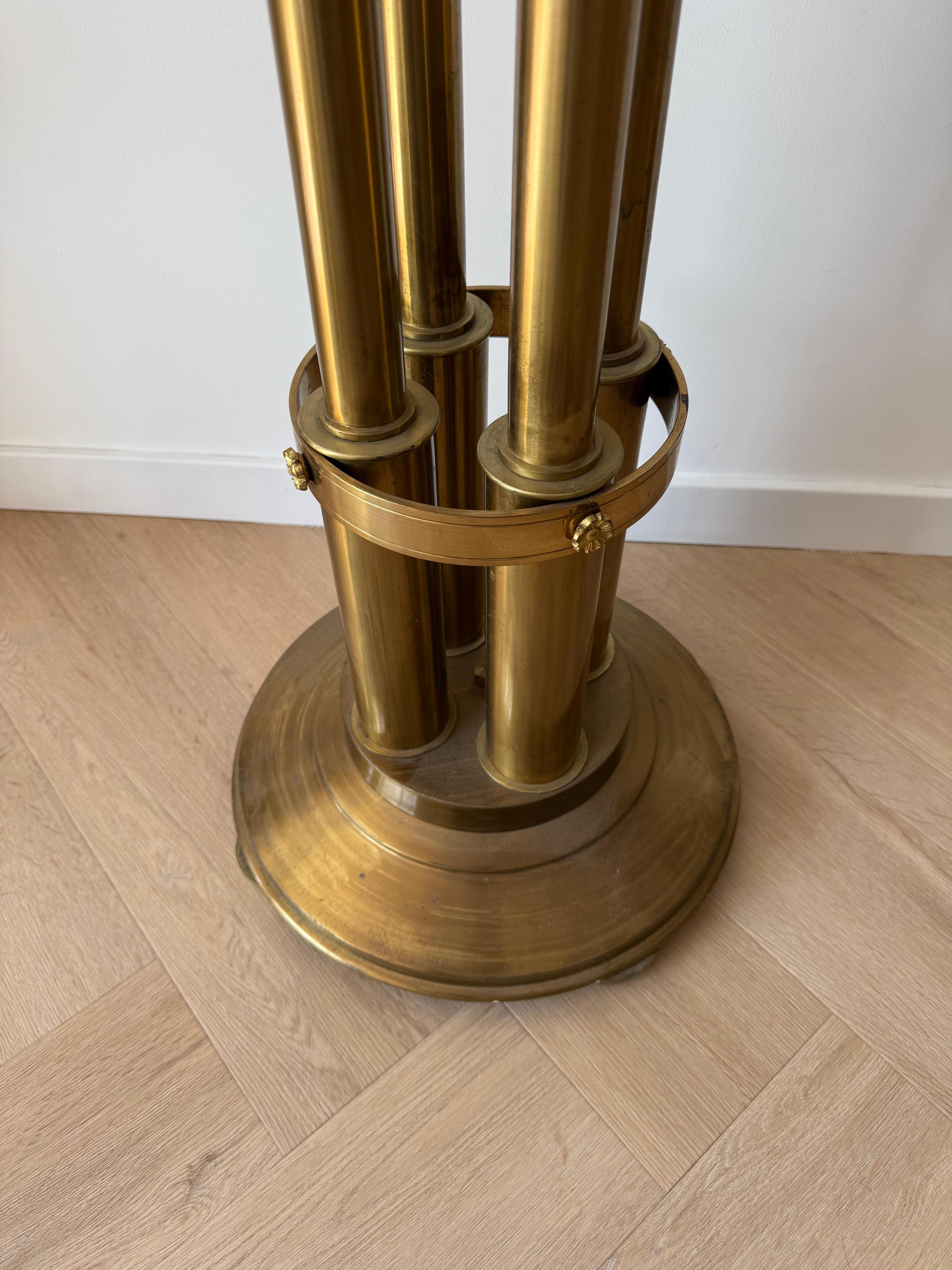 Auffallend Paar Top Qualität gemacht Messing Sockel Blume, Pflanze oder Skulptur steht im Angebot 10