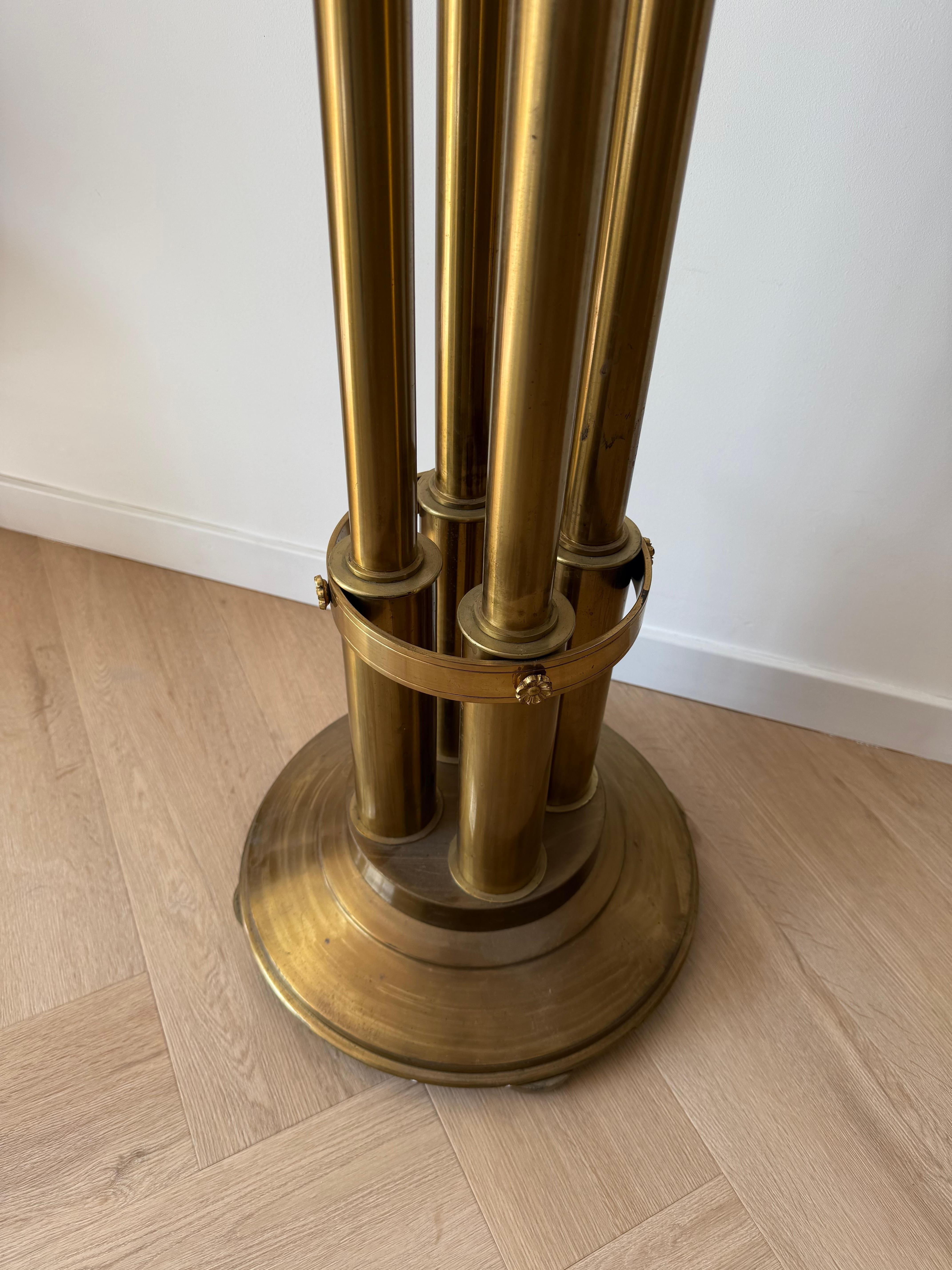 Auffallend Paar Top Qualität gemacht Messing Sockel Blume, Pflanze oder Skulptur steht im Angebot 11