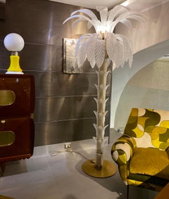 Striking Palmette Murano Glass Floor Lamp