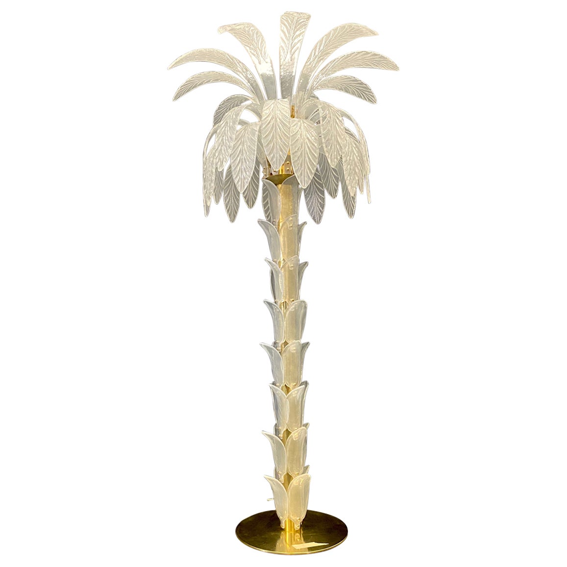 Lampadaire Palmette en verre de Murano