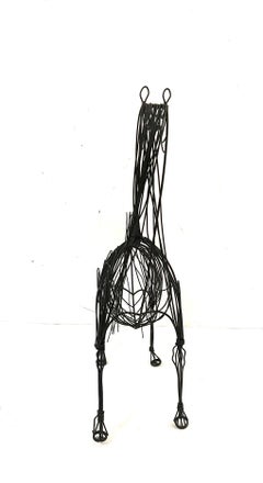 Striking Post Modern Wire Sculpture Large Horse