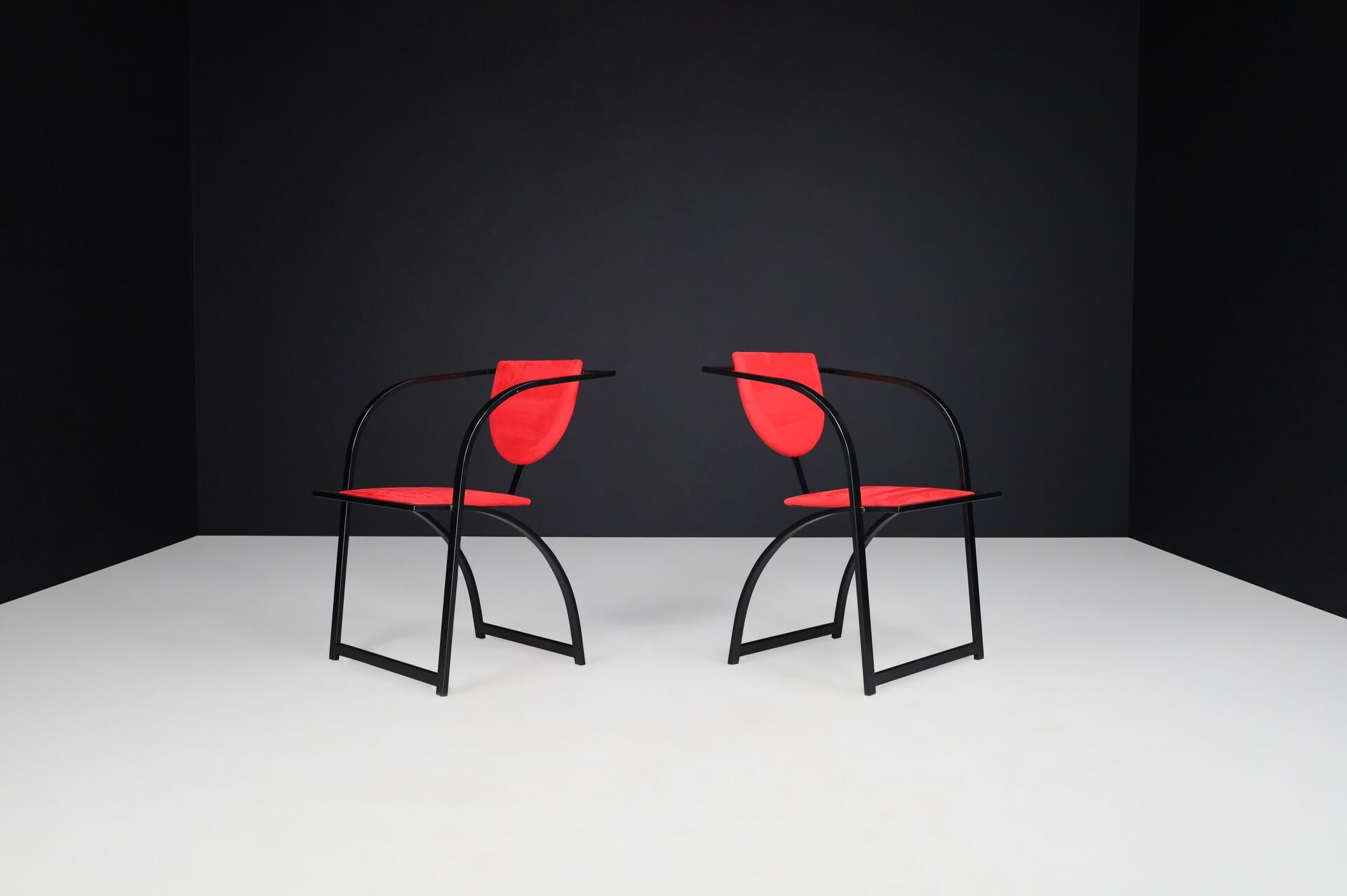 Post-Modern Striking Postmodern Armchairs by KFF Karl-Friedrich, Germany, 1980s For Sale