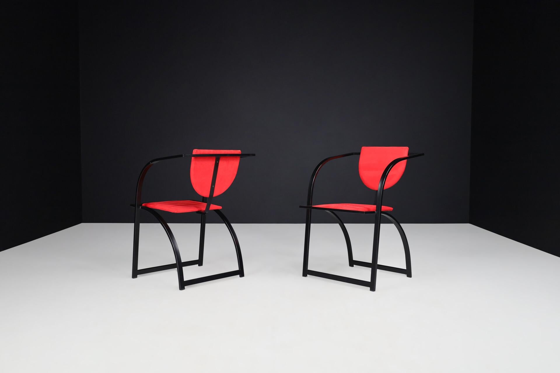 Striking Postmodern Armchairs by KFF Karl-Friedrich, Germany, 1980s In Good Condition For Sale In Almelo, NL