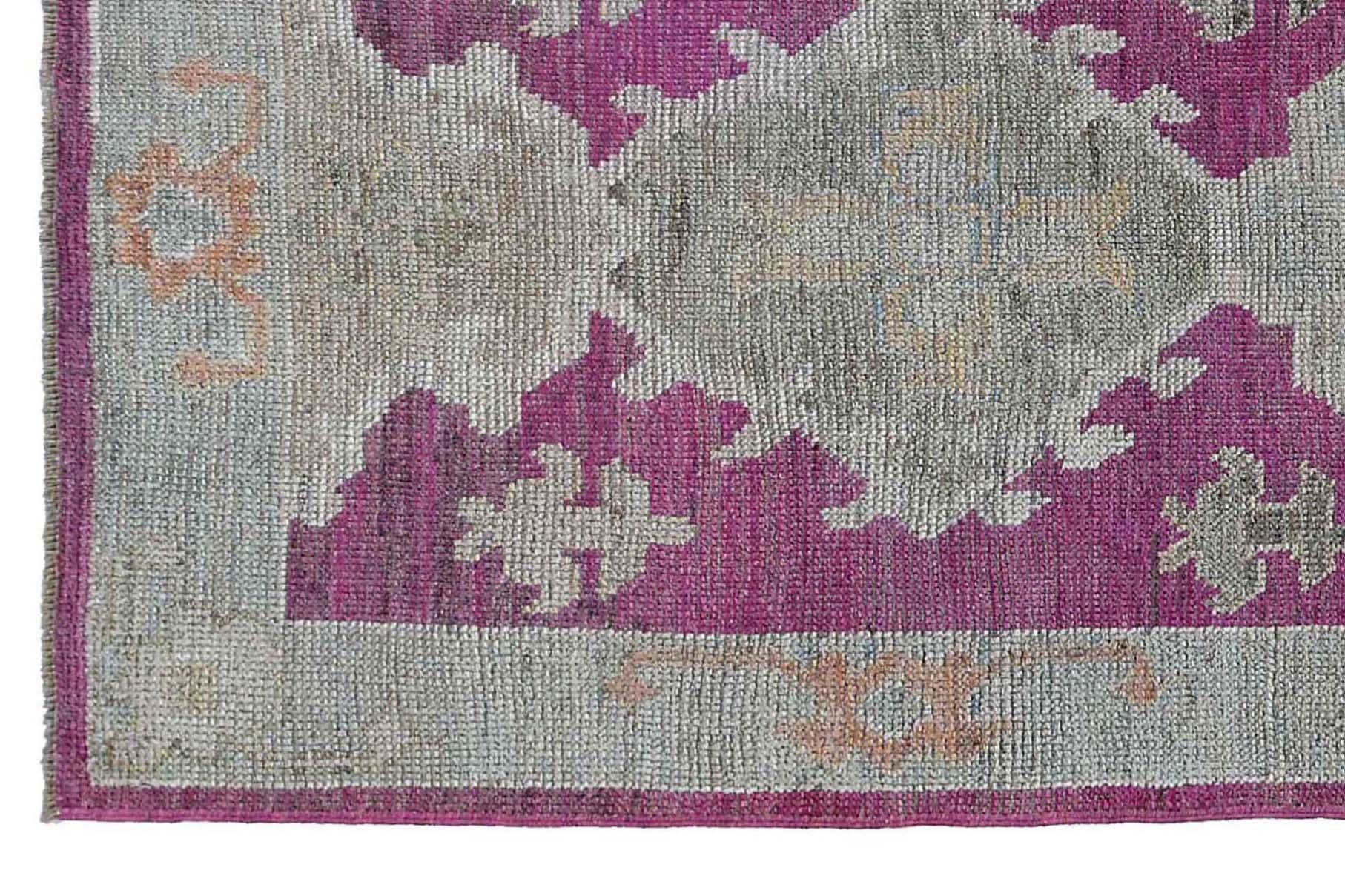 Afghanistan Oushak-Läufer Oushak Circa 1990 - Wolle Rosa Reversdesign - 95484 im Angebot 4