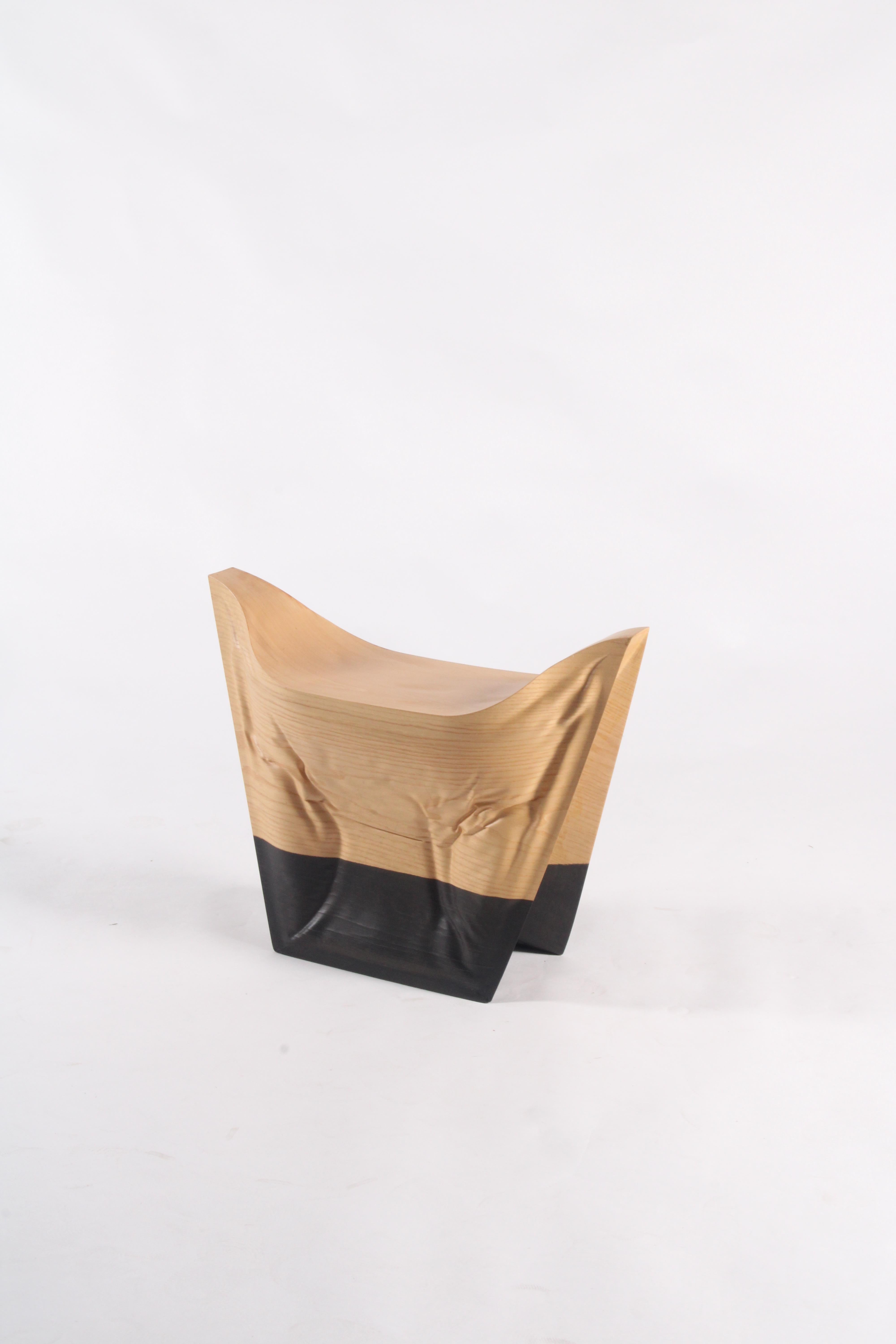 Placage Remarquable tabouret en bois 