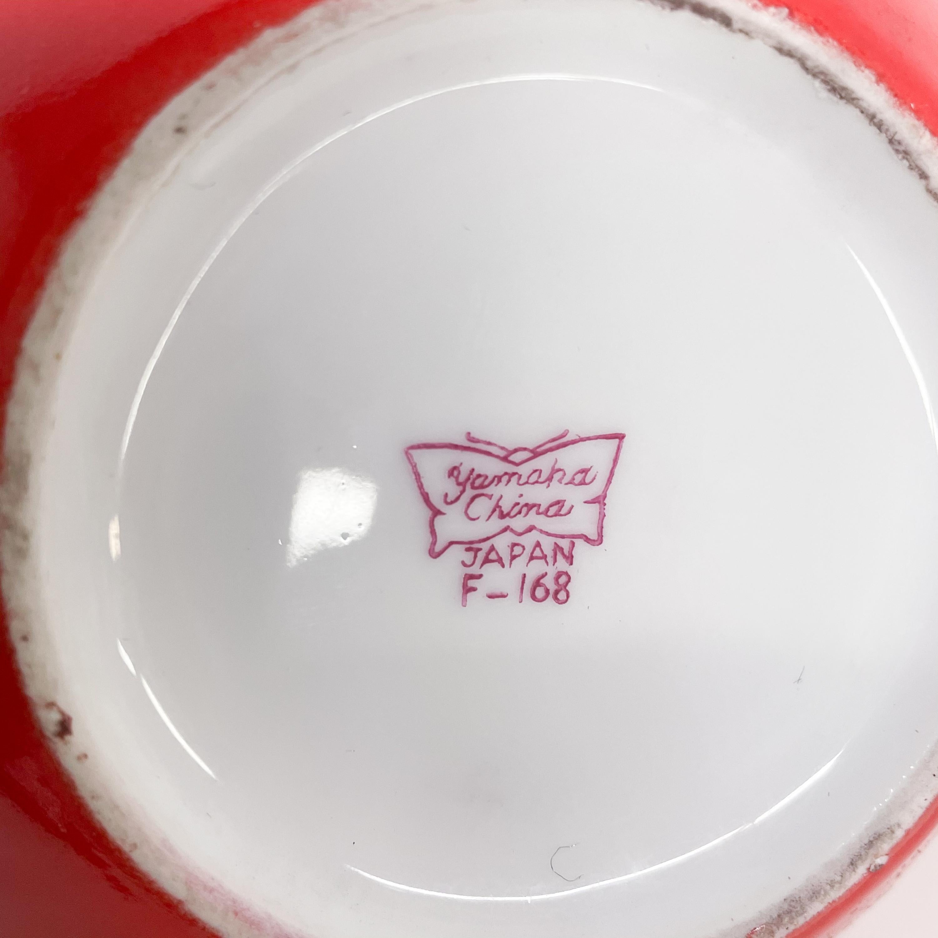 1960s Red Tea Pot Porcelain Yamaka Fine China from Japan 1
