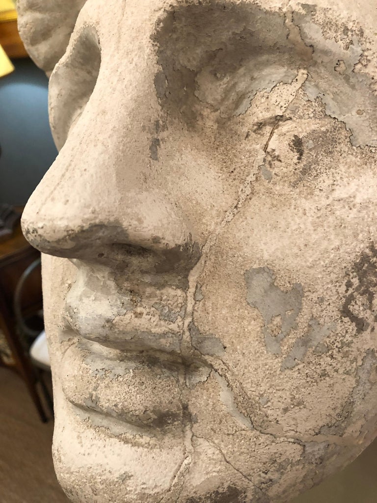 Striking Romantic Large Plaster Wall Sculpture of Apollo For Sale at ...