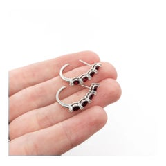 Boucles d'oreilles en or blanc 14k avec rubis et diamants Whiting