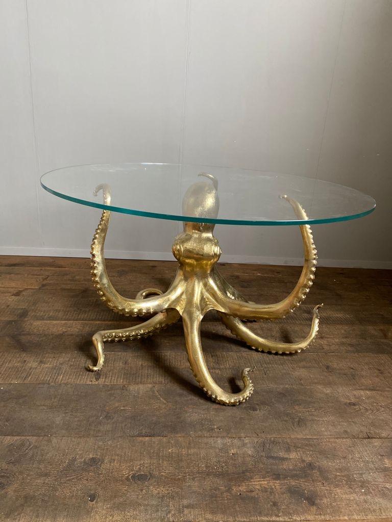 Striking Sculptural Octopus Gilt Bronze Center or Dining Table For Sale 4