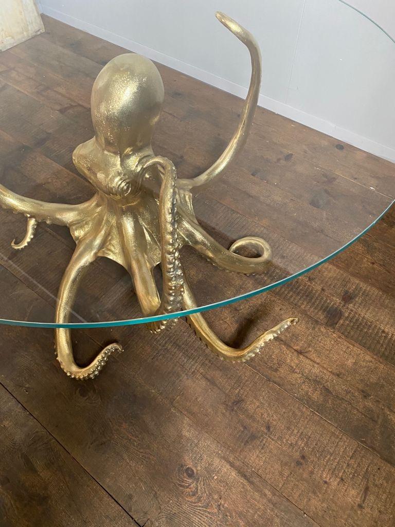 Striking Sculptural Octopus Gilt Bronze Center or Dining Table For Sale 7