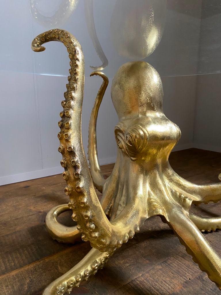 Auffallender skulpturaler Krake Vergoldete Bronze Center oder Esstisch (Moderne) im Angebot