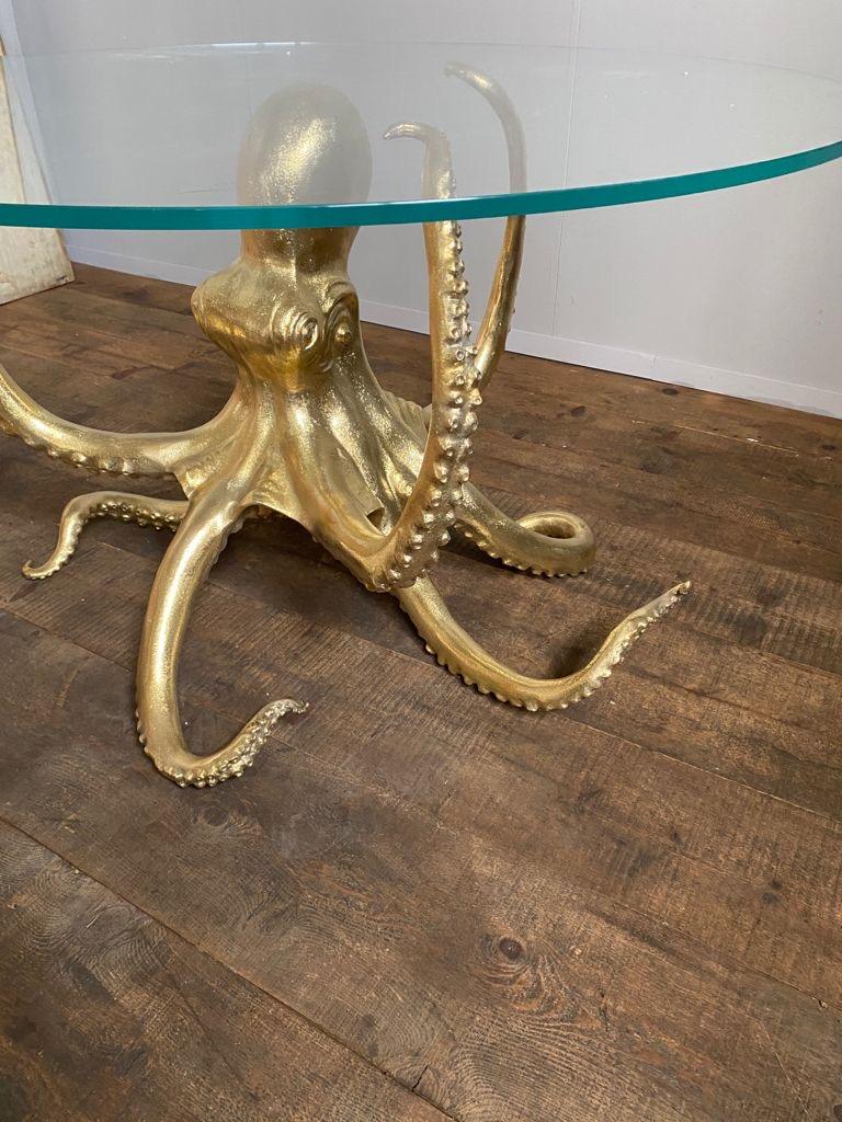 Auffallender skulpturaler Krake Vergoldete Bronze Center oder Esstisch im Angebot 2