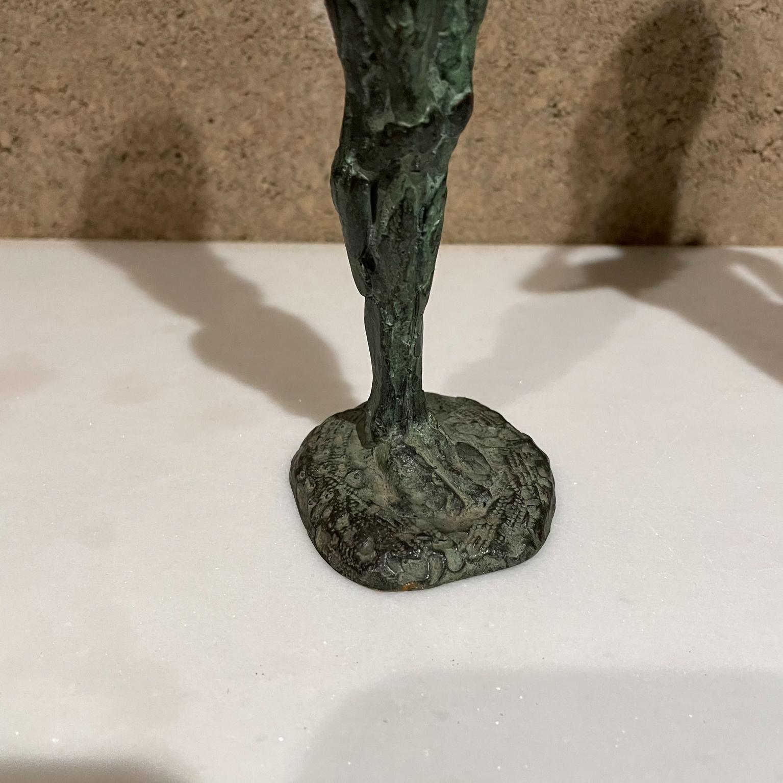 1960s A. Moreno Sculpture Bronze Figure Candleholders in Style of Giacometti For Sale 6
