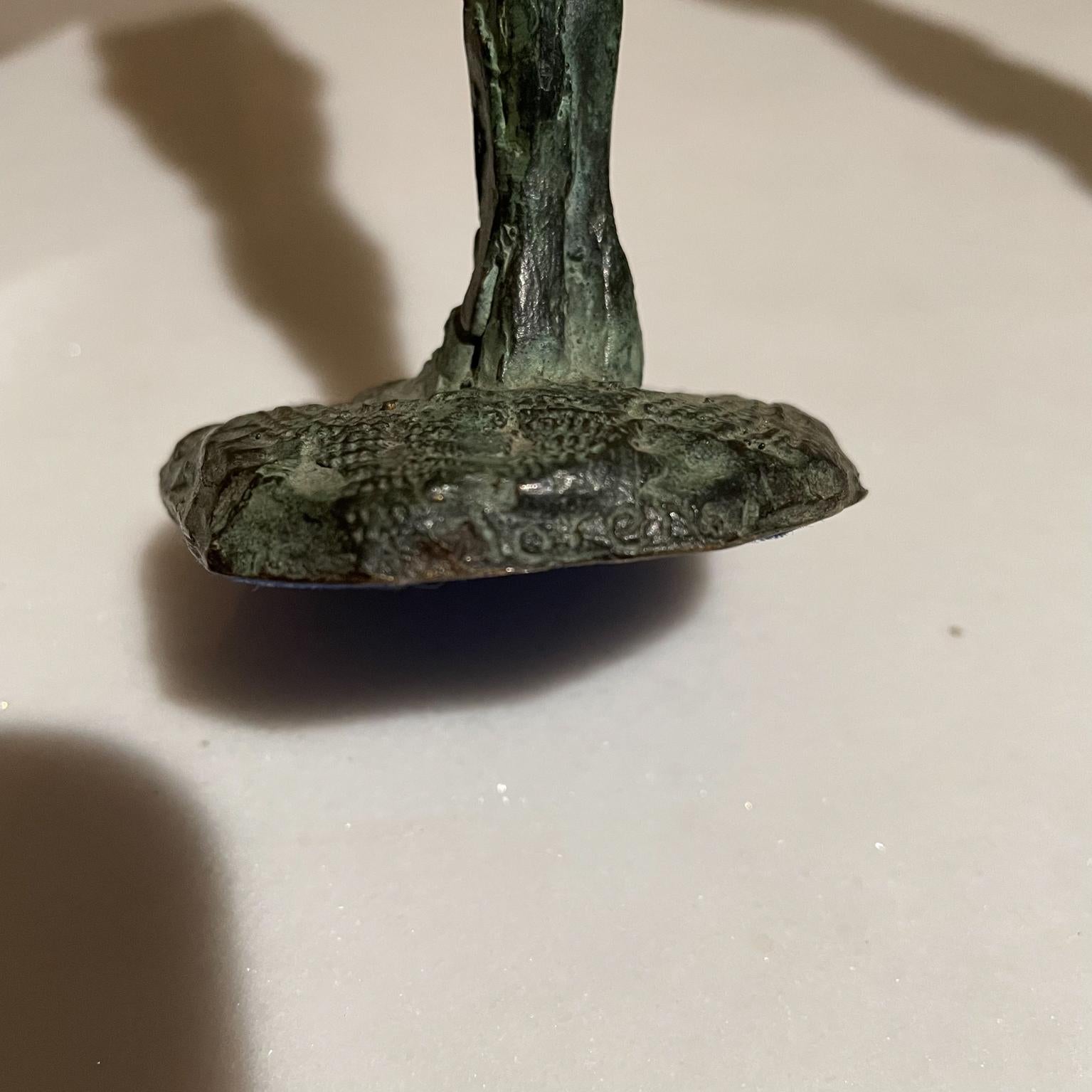 1960s A. Moreno Sculpture Bronze Figure Candleholders in Style of Giacometti For Sale 8