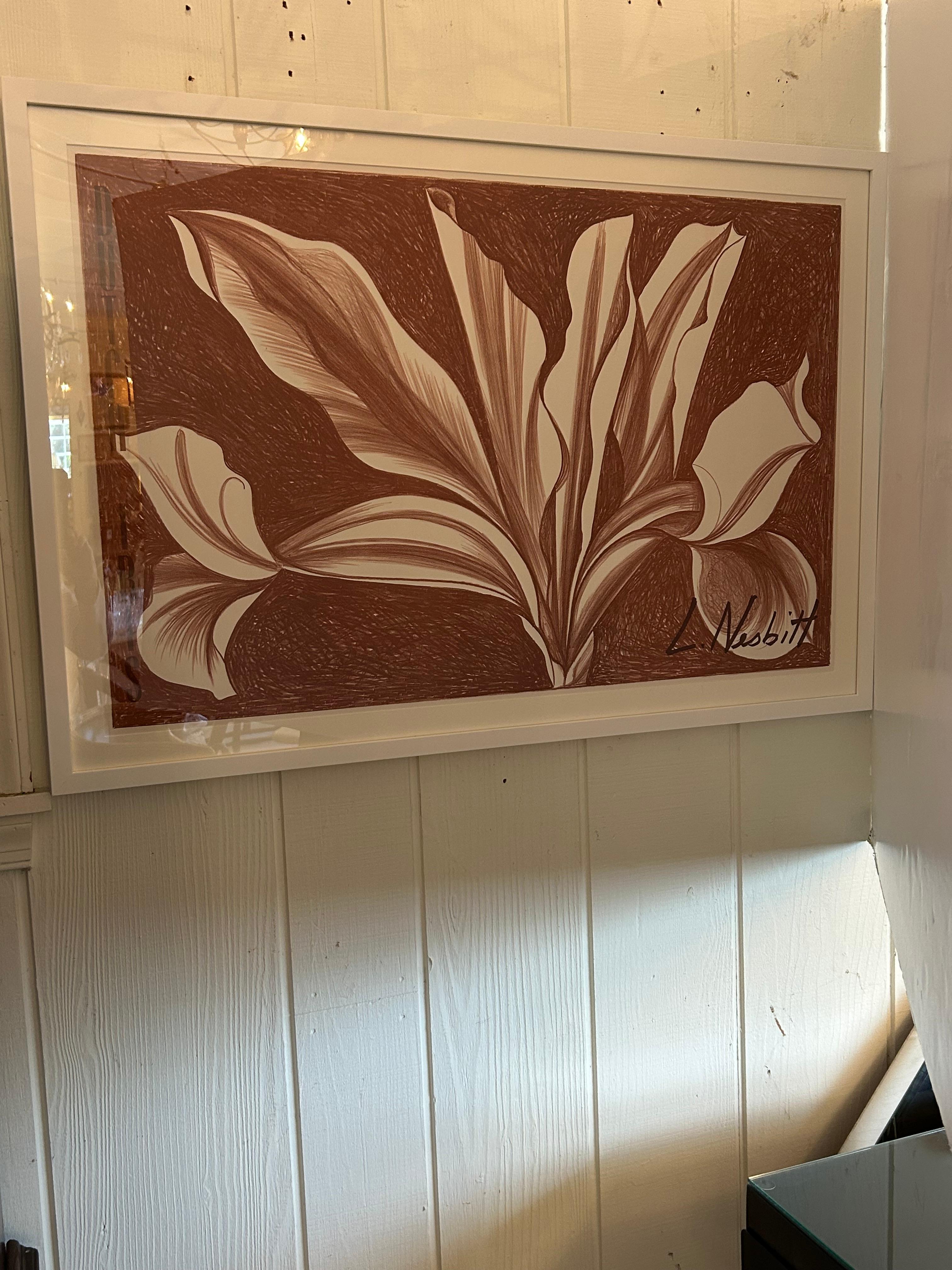 Américain Remarquable ensemble de 3 lithographies de fleurs Lowell Nesbitt nouvellement encadrées en vente