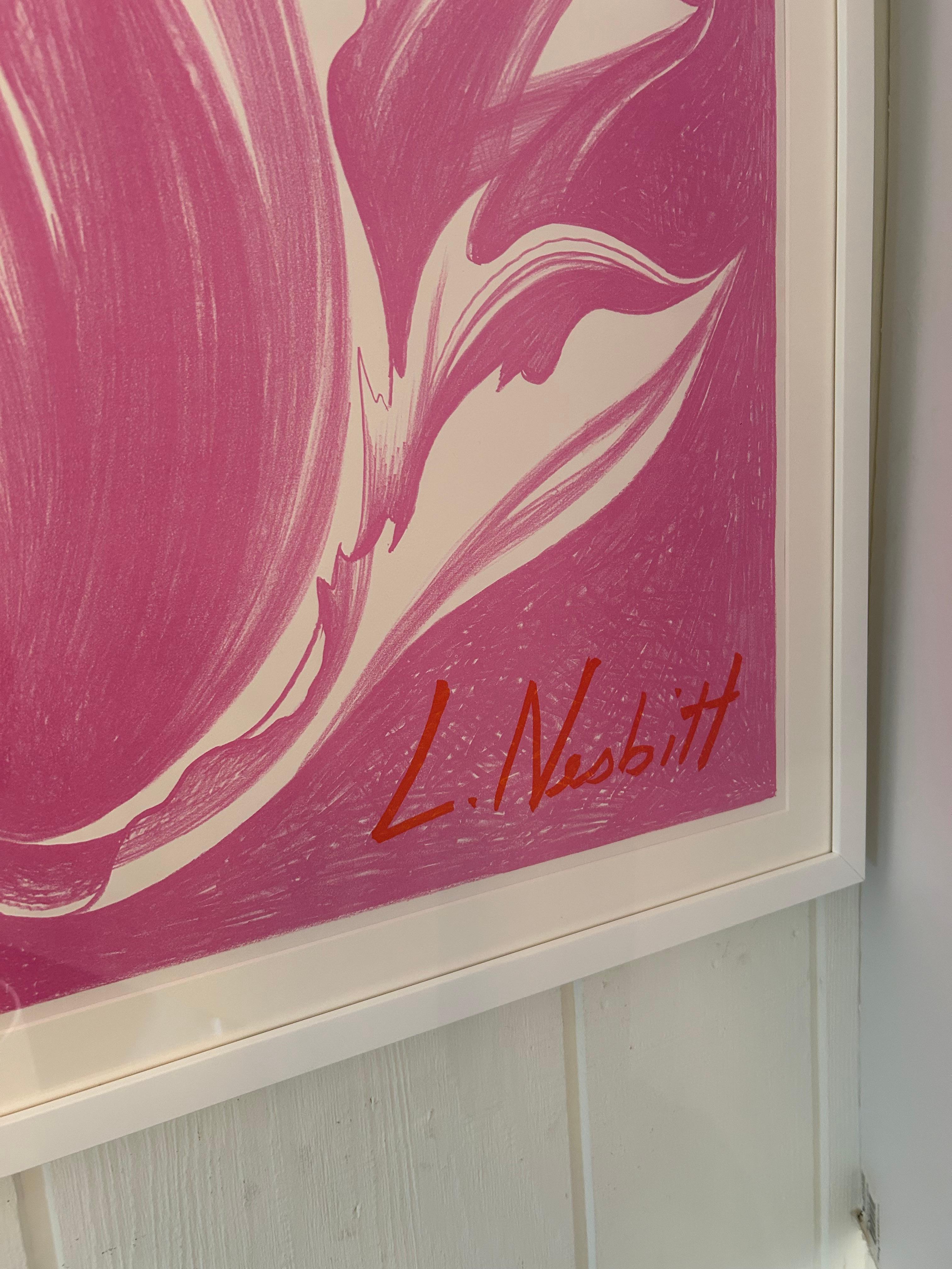 Remarquable ensemble de 3 lithographies de fleurs Lowell Nesbitt nouvellement encadrées en vente 1