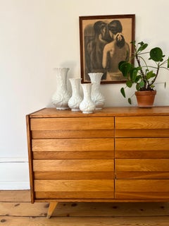 Striking set of 4 Leaf/Floral-Shaped Vases by Tettau Antiquariat, Germany, 1980s