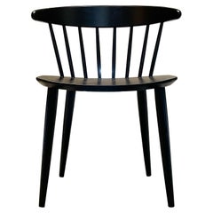 Striking Single SPINDLE Chair Black 1960s Denmark FDB Mobler Folke Palsson J104