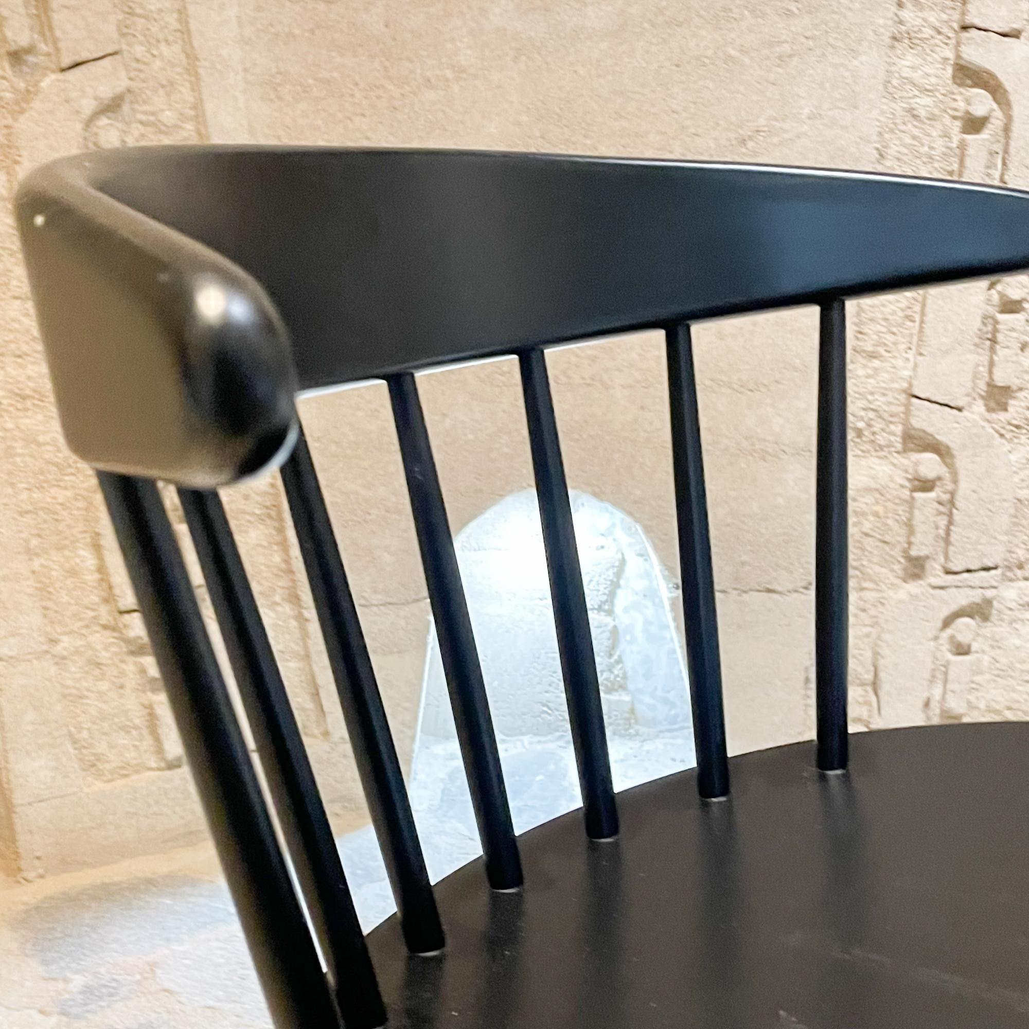Striking Single SPINDLE Chair Black 1960s Denmark FDB Mobler Folke Palsson J104 3