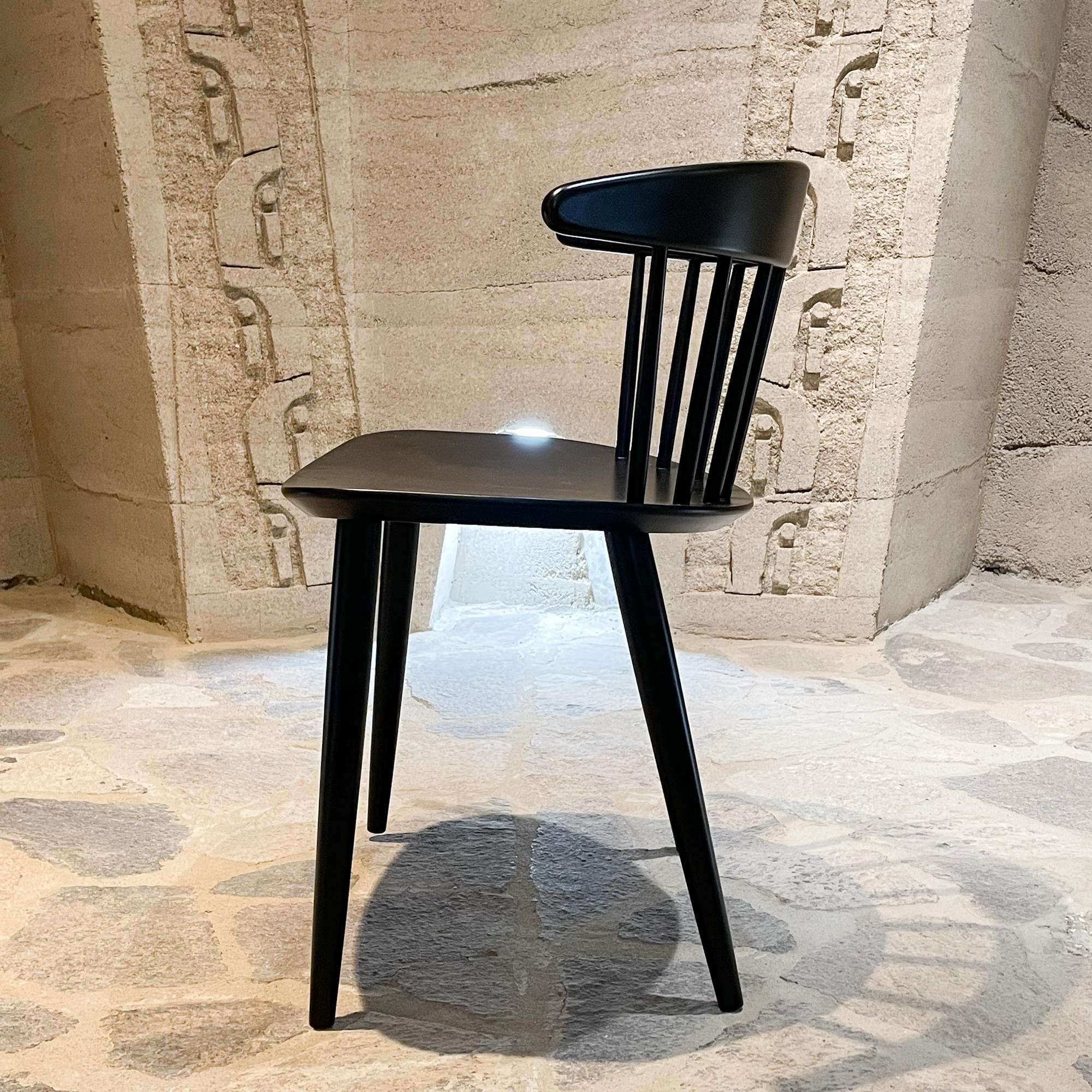 Scandinavian Modern Striking Single SPINDLE Chair Black 1960s Denmark FDB Mobler Folke Palsson J104