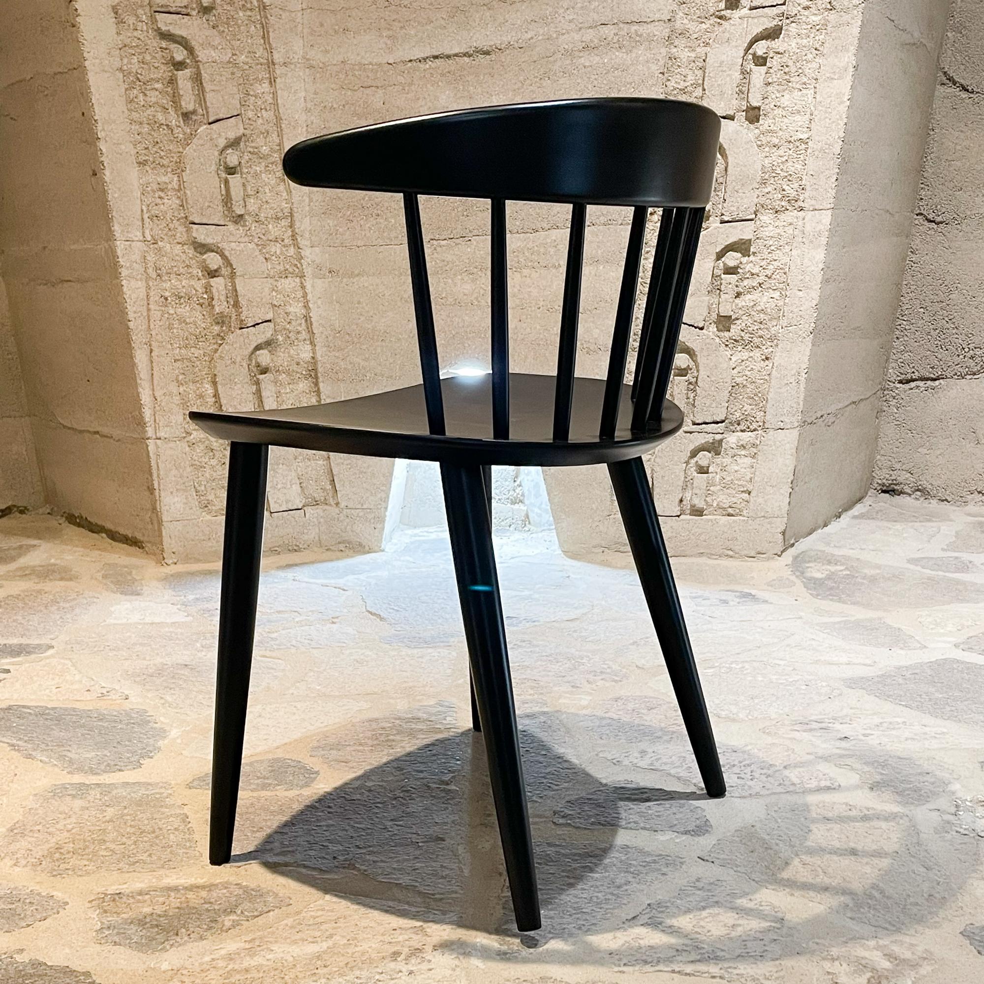 Danish Striking Single SPINDLE Chair Black 1960s Denmark FDB Mobler Folke Palsson J104