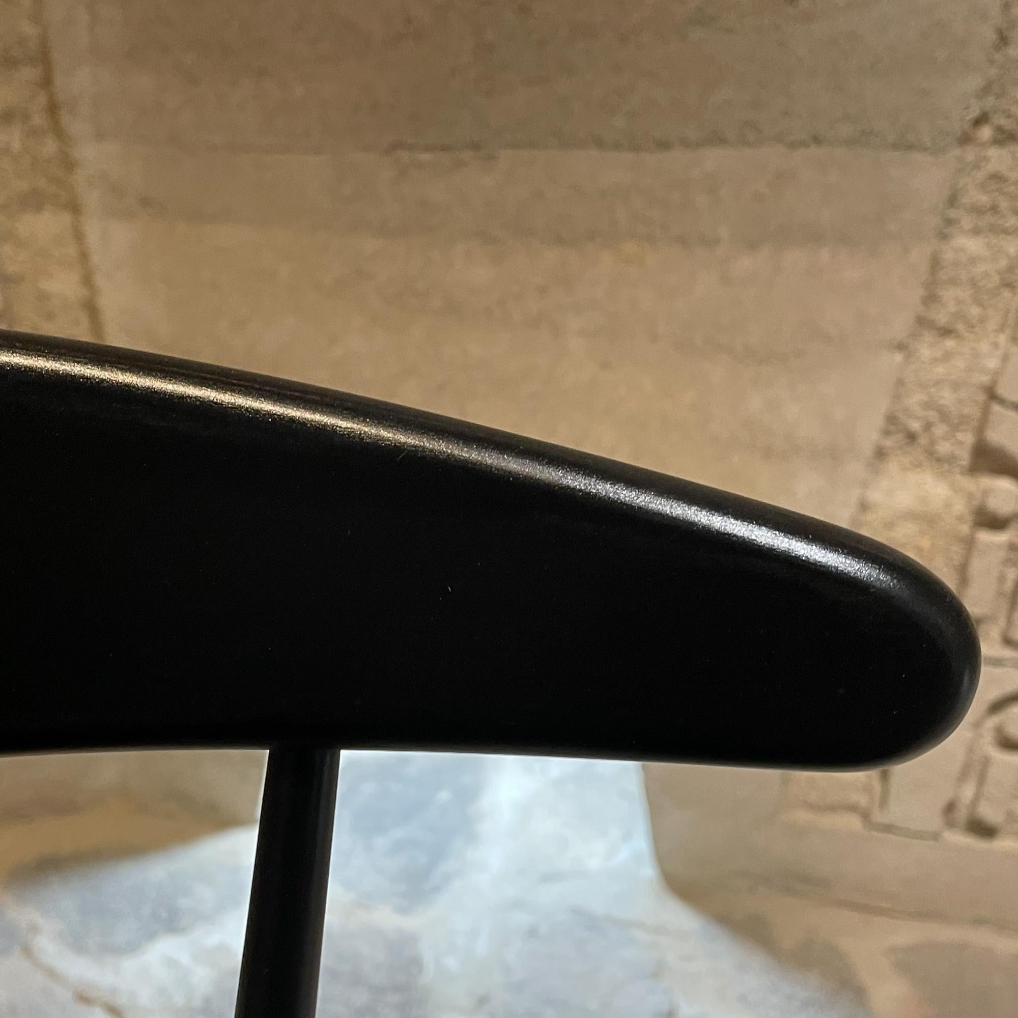 Striking Single SPINDLE Chair Black 1960s Denmark FDB Mobler Folke Palsson J104 2