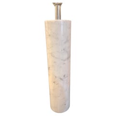 Striking Solid Large Cylinder Italian Marble Postmodern Table Lamp