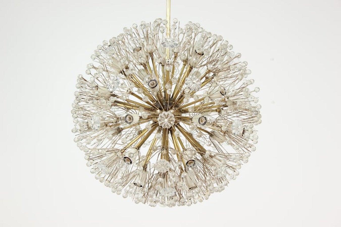 Llamativa lámpara Sputnik de mediados de siglo de Emil Stejnar, Austria, 1955 3