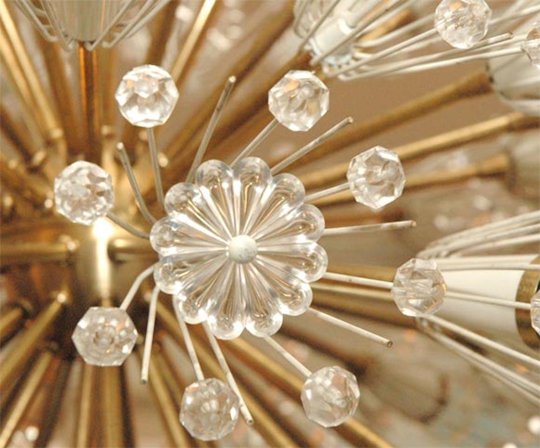 Llamativa lámpara Sputnik de mediados de siglo de Emil Stejnar, Austria, 1955 6