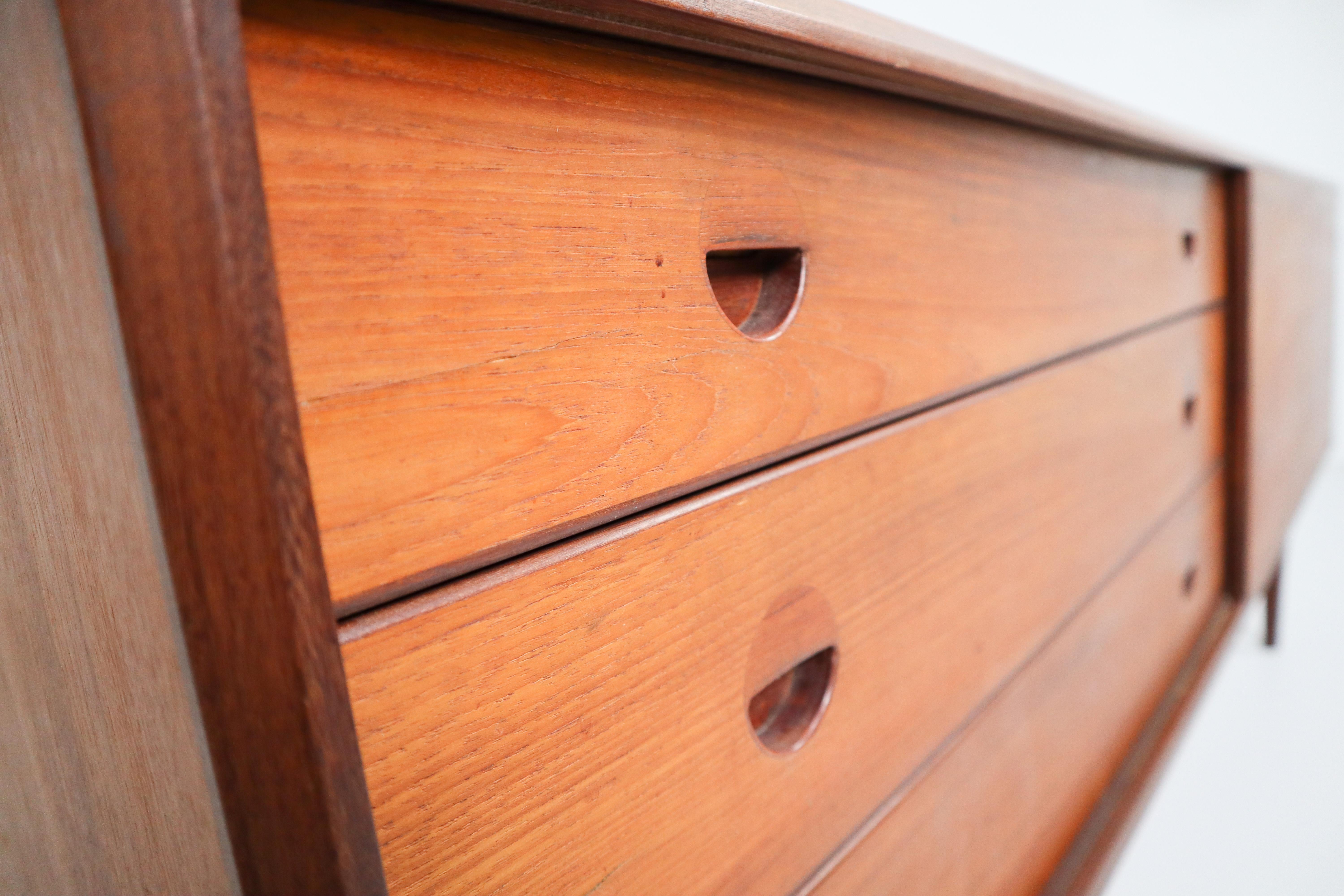Striking Teak Sideboard/Credenza from the 1960s, Made in Denmark 1