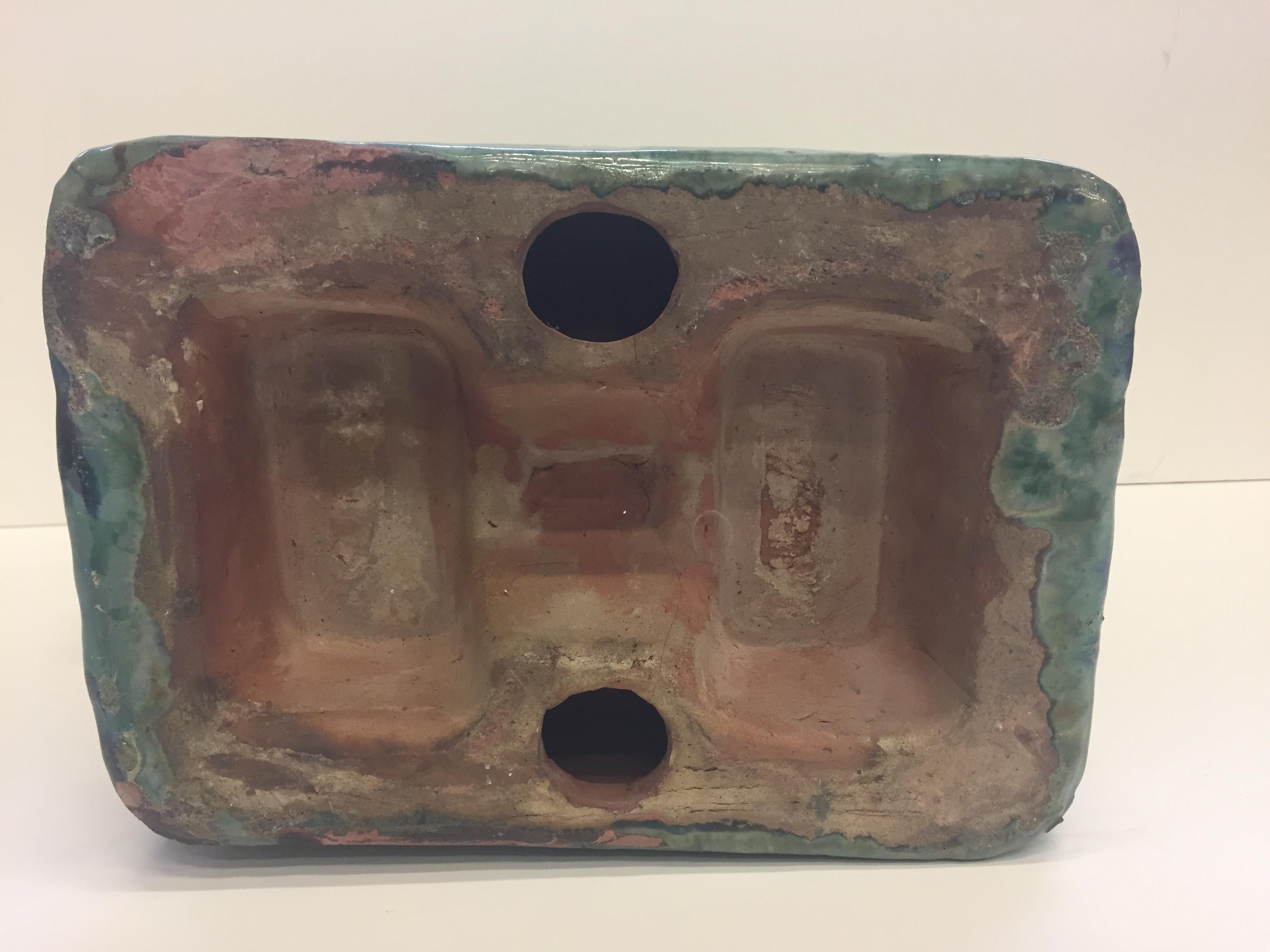 Striking Turquoise Asian Foo Dog Garden Seat 1