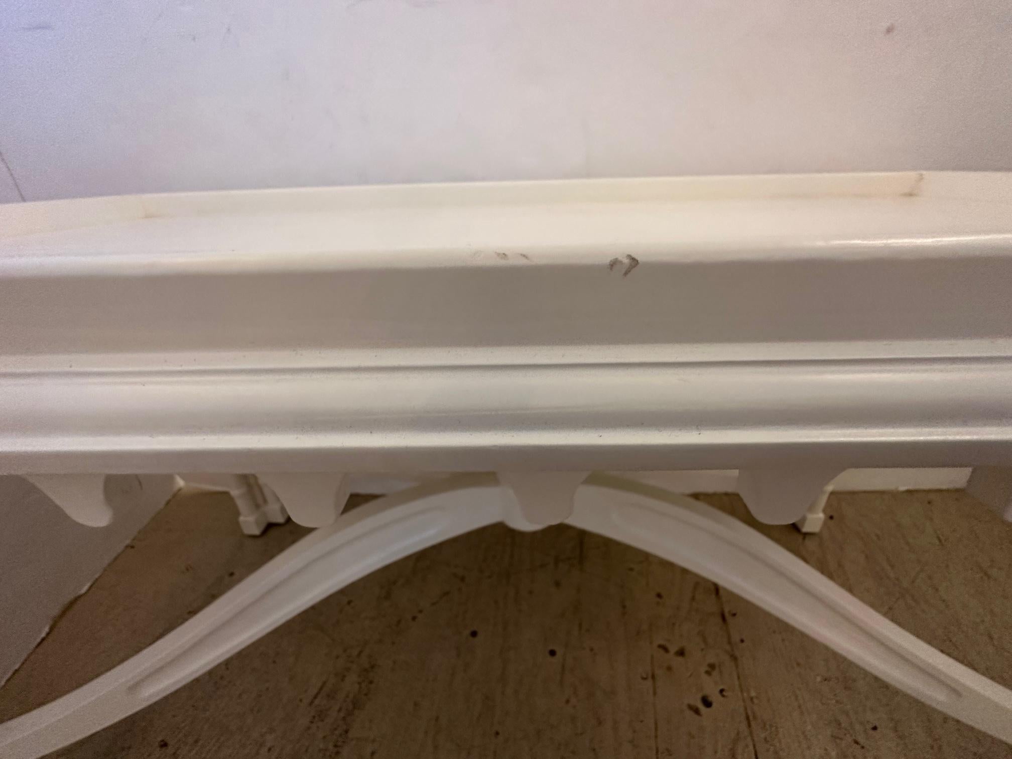 English Striking Updated Painted Gothic Revival Coffee Table For Sale