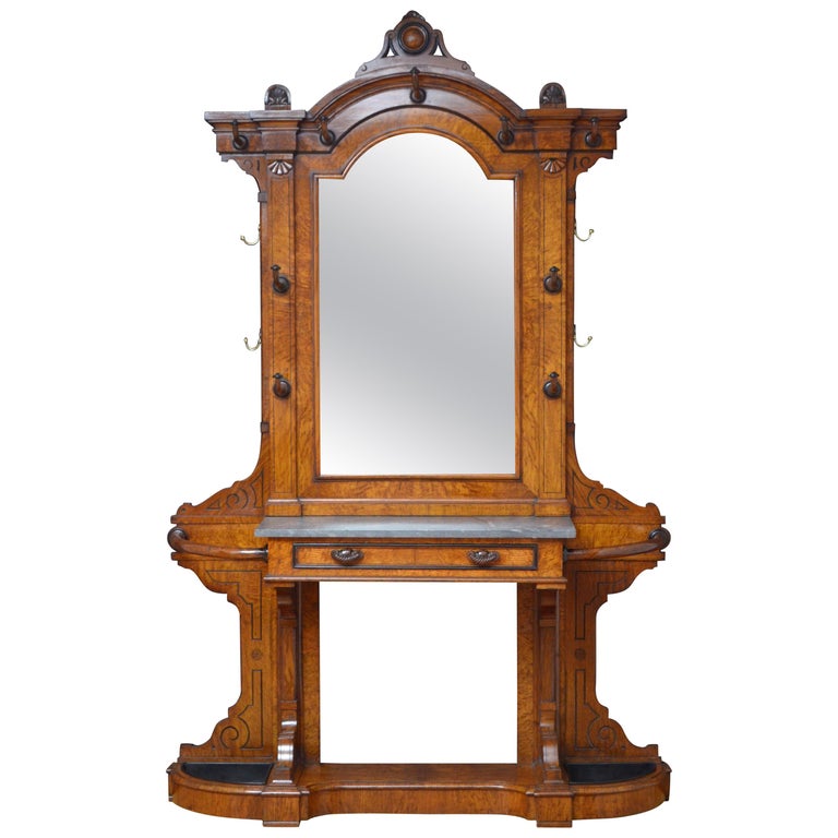 Striking Victorian Oak Hall Stand at 1stDibs victorian hall stand