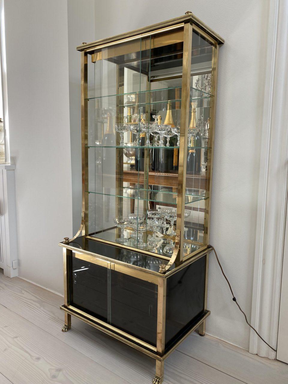 Striking Vintage Cabinet-Brass and Glass 6