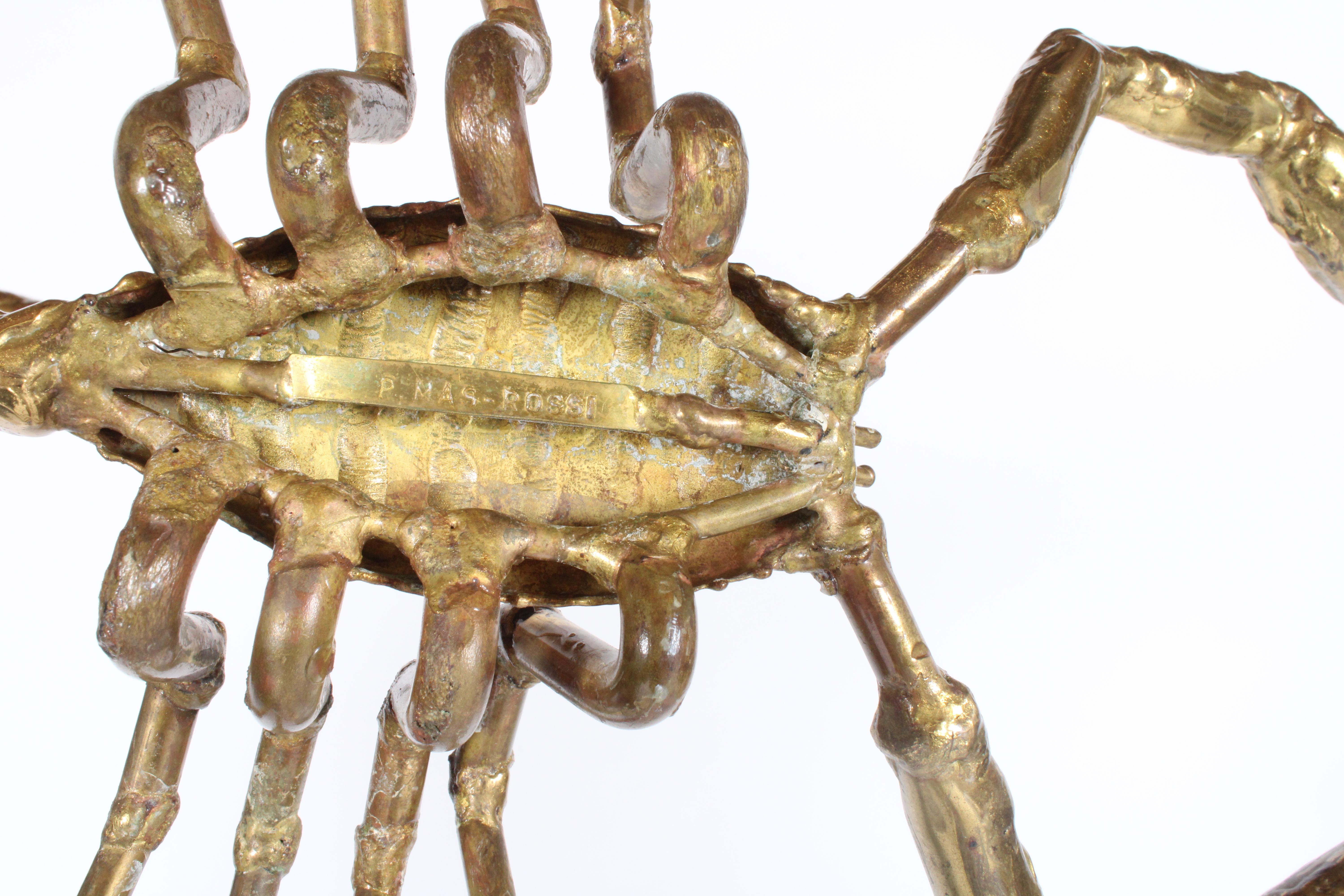 Striking Vintage Italian Scorpion Sculpture By P Mas Rossi 4