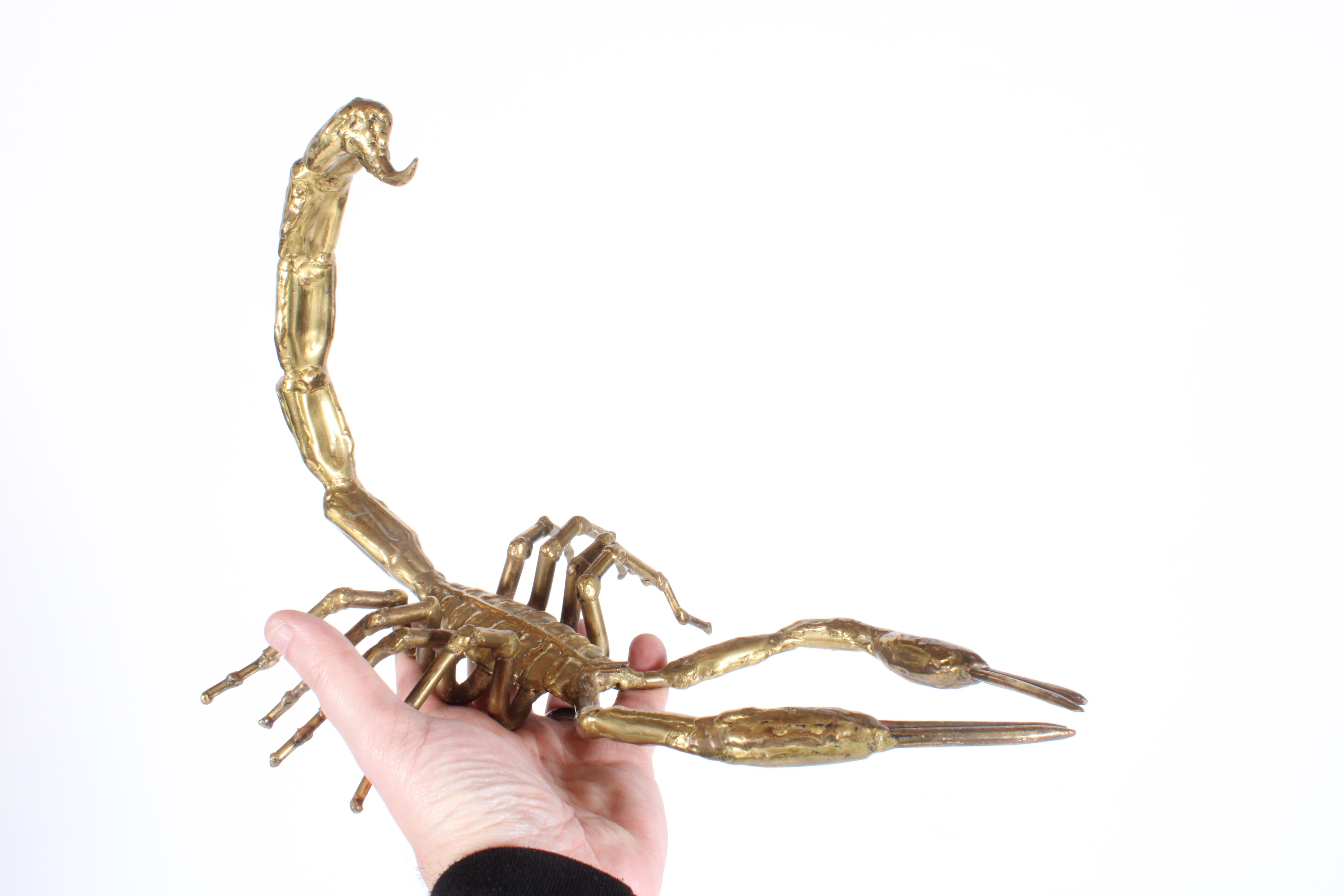 Striking Vintage Italian Scorpion Sculpture By P Mas Rossi 5