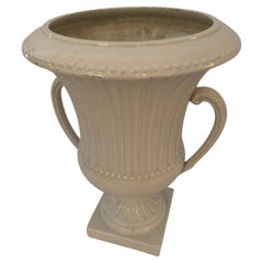 Striking White Italian Ceramic Neoclassical Urn