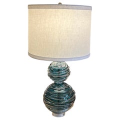 Striking William Yeoward Designer Art Glass Alfie Jade Table Lamp
