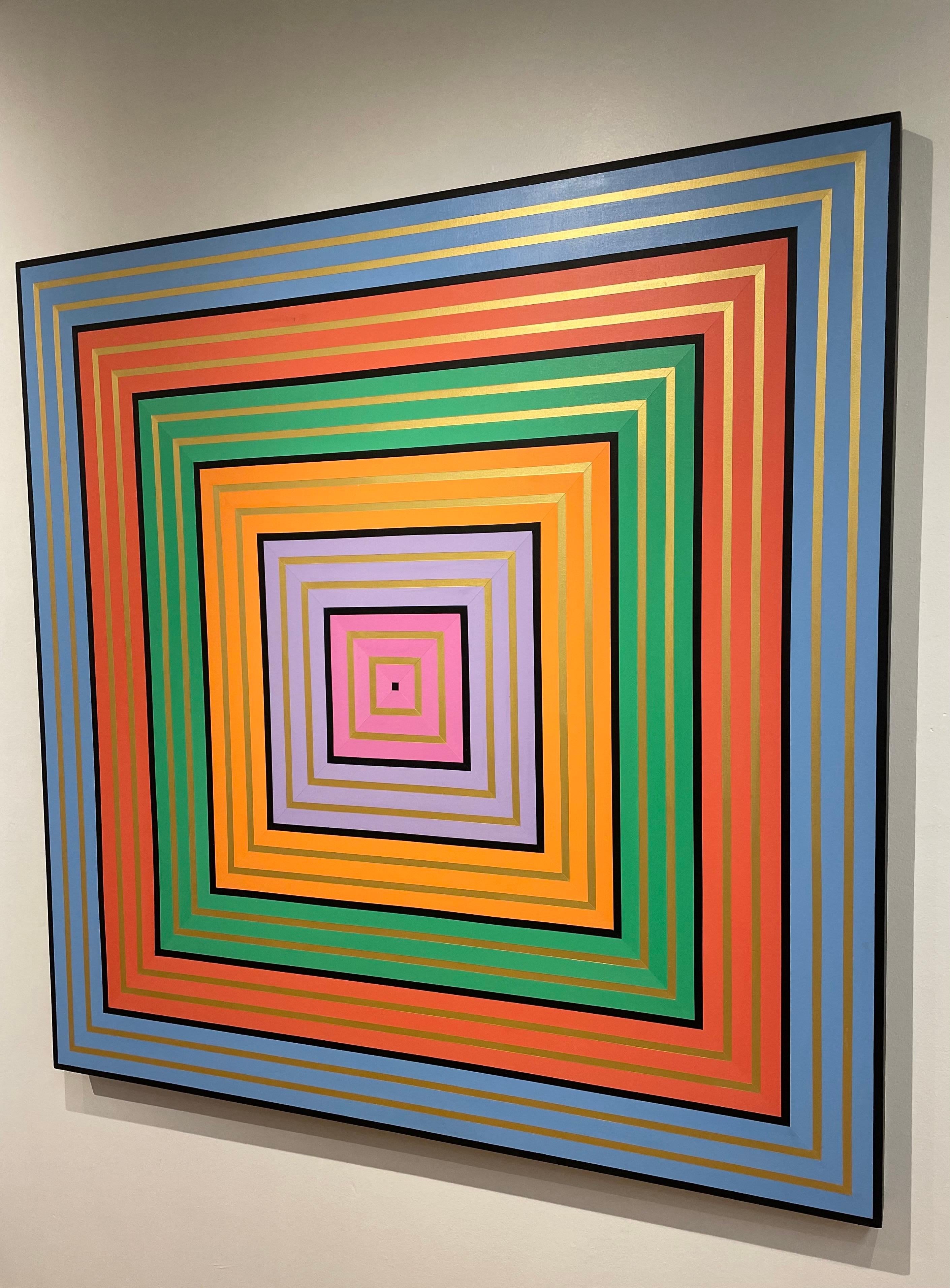 Post-Modern Striking Xlarge Contemporary Painting by California Artist Allen Perrier For Sale