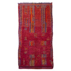 Strikingly modern vintage Moroccan Rehamna carpet curtated by Breuckelen Berber