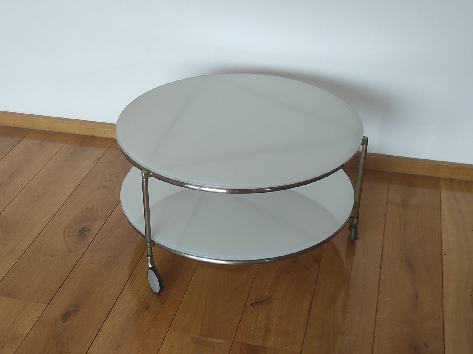 Fin du 20e siècle Table basse STRIND d'Ehlen Johansson pour IKEA  1980 en verre opalin en vente