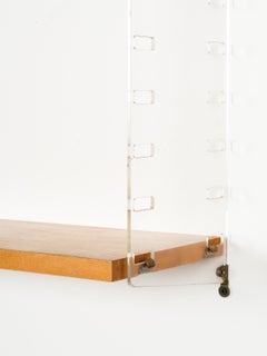"String" Birch & Plexiglass Wall Unit by Nisse Strinning, Sweden, 1950s