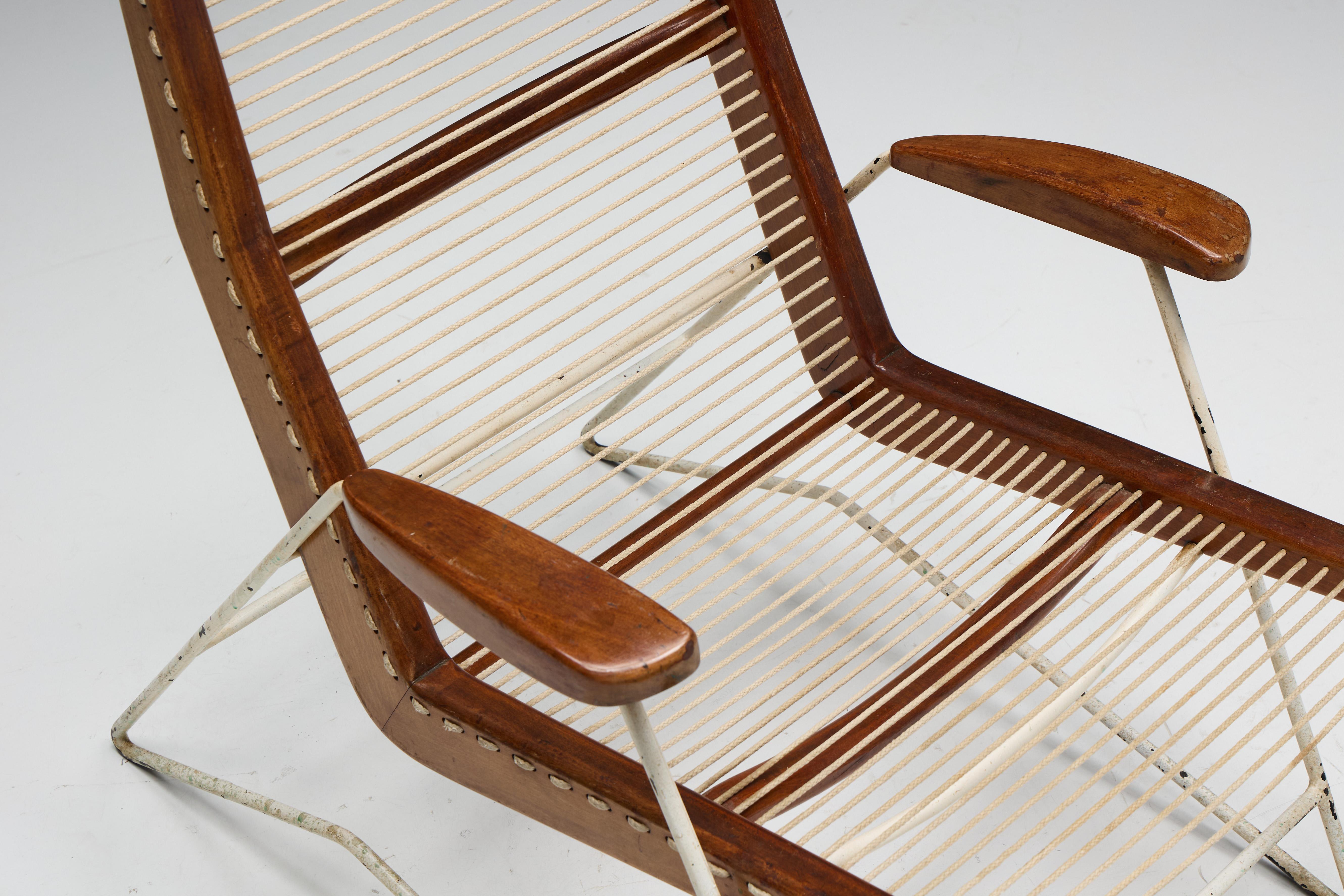 Metal String Chair by Martin Eisler and Carlo Hauner, Brazil, 1960s For Sale