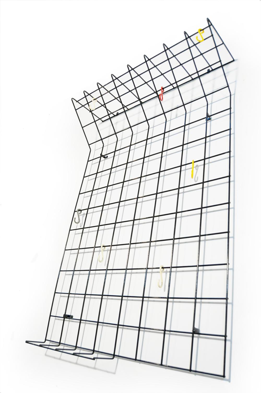 String coat rack by Karl Fichtel and Drahtwerke Erlau A.G. Aalen, Germamy 50s In Good Condition In Denventer, NL